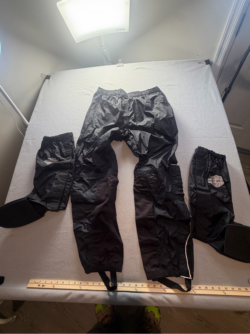 Harley-Davidson Black Motorcycle Rain Pants with Covers XL New